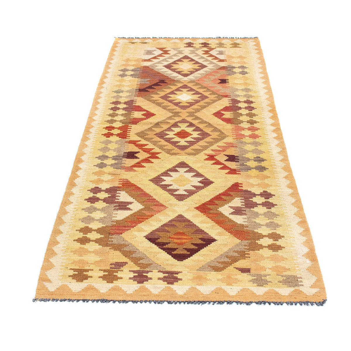 Runner Kelim Carpet - orientalisk matta - 191 x 77 cm - ljusbrun