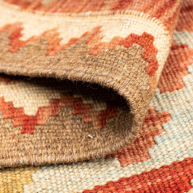 Runner Kelim Carpet - orientalisk matta - 193 x 84 cm - ljusröd