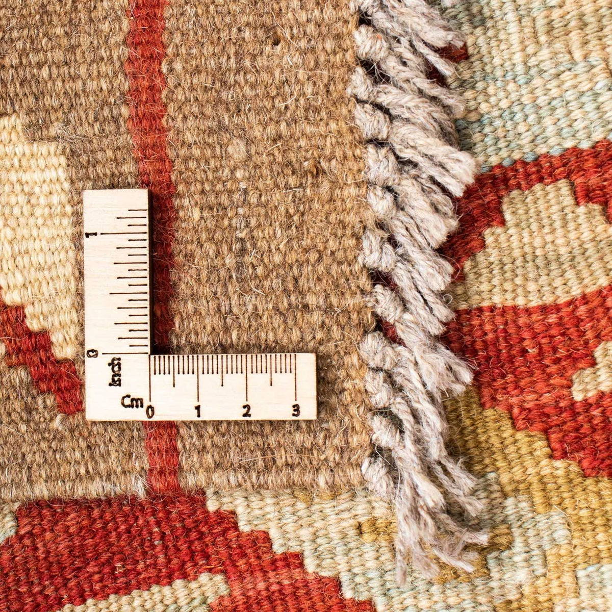 Runner Kelim Carpet - orientalisk matta - 193 x 84 cm - ljusröd