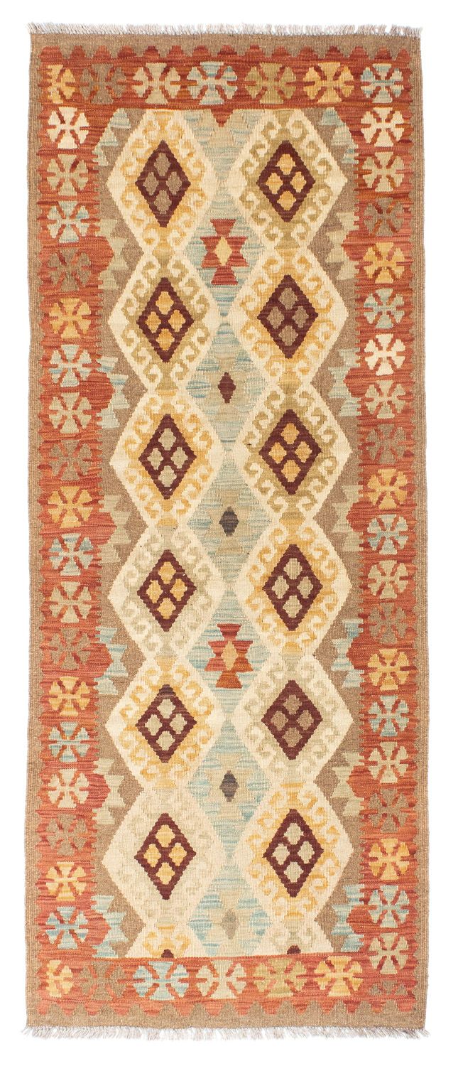 Runner Kelim Carpet - orientalisk matta - 201 x 78 cm - beige