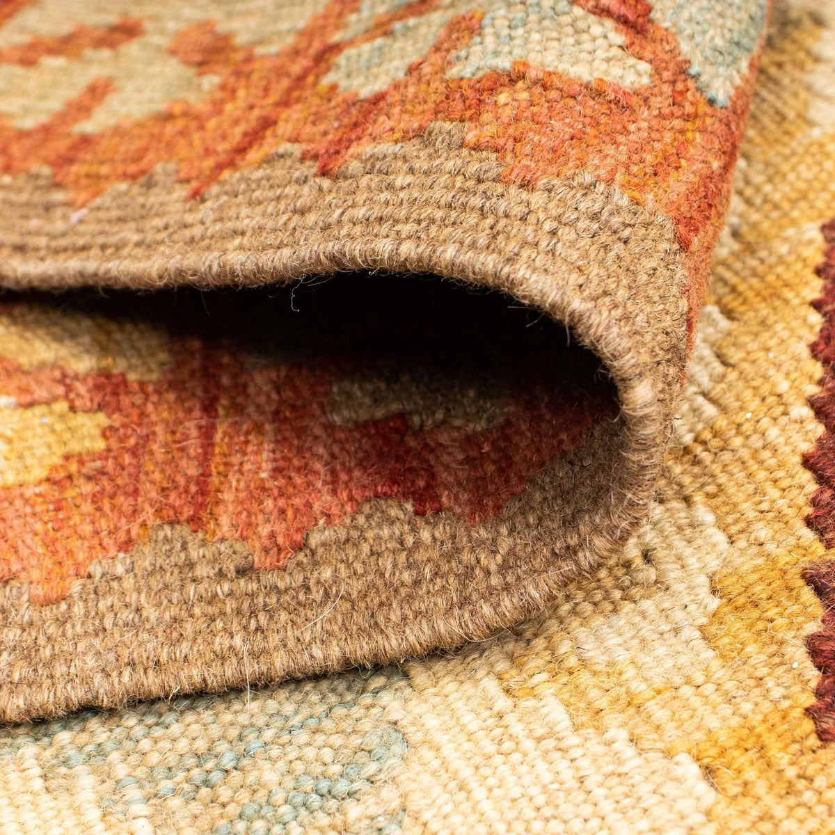 Runner Kelim Carpet - orientalisk matta - 201 x 78 cm - beige