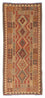 Runner Kelim Carpet - orientalisk matta - 192 x 78 cm - ljusbrun