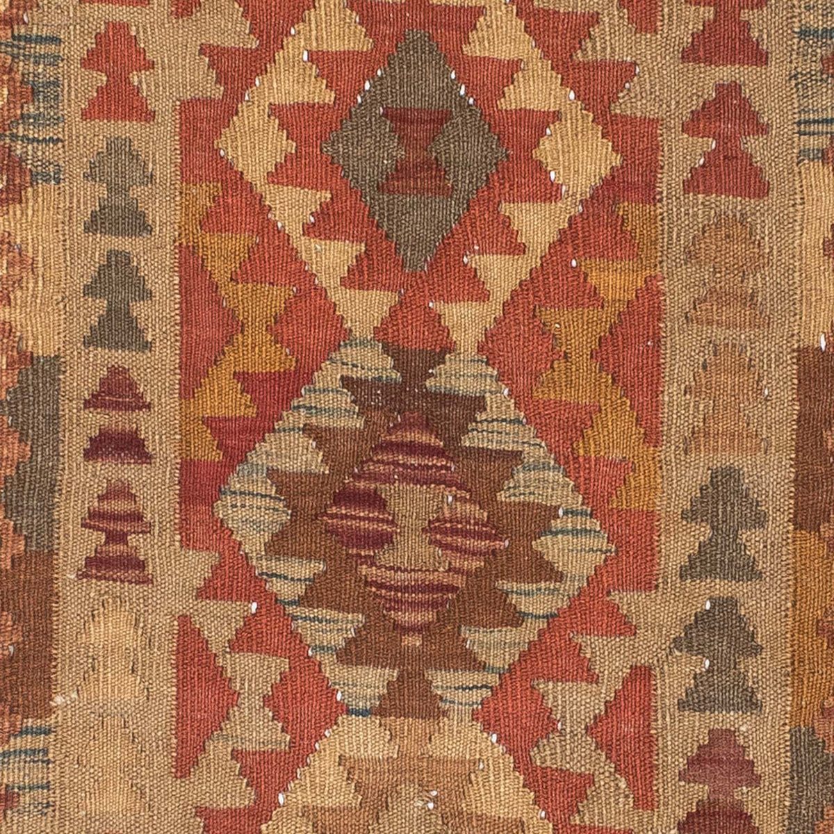 Runner Kelim Carpet - orientalisk matta - 192 x 78 cm - ljusbrun
