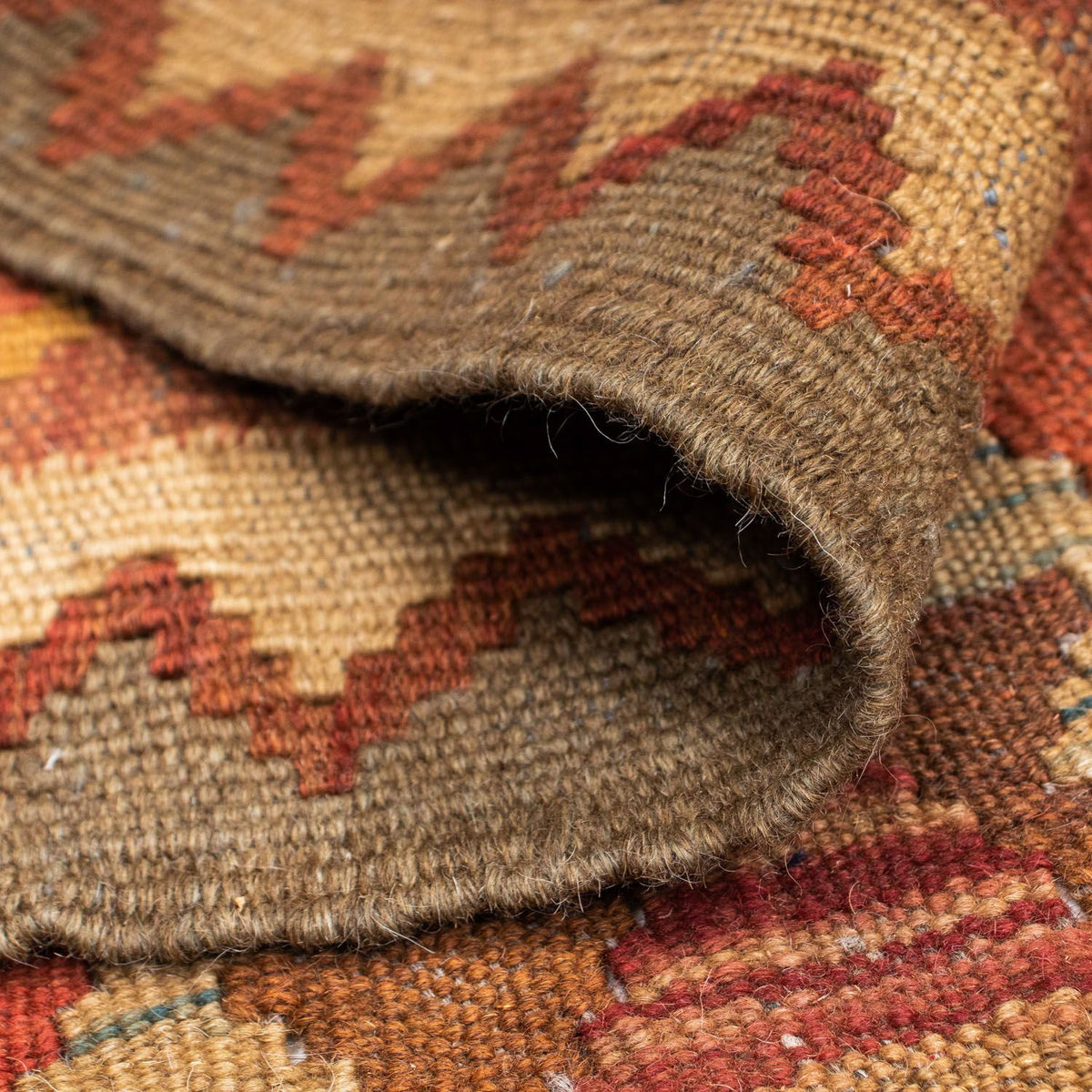 Runner Kelim Carpet - orientalisk matta - 192 x 78 cm - ljusbrun