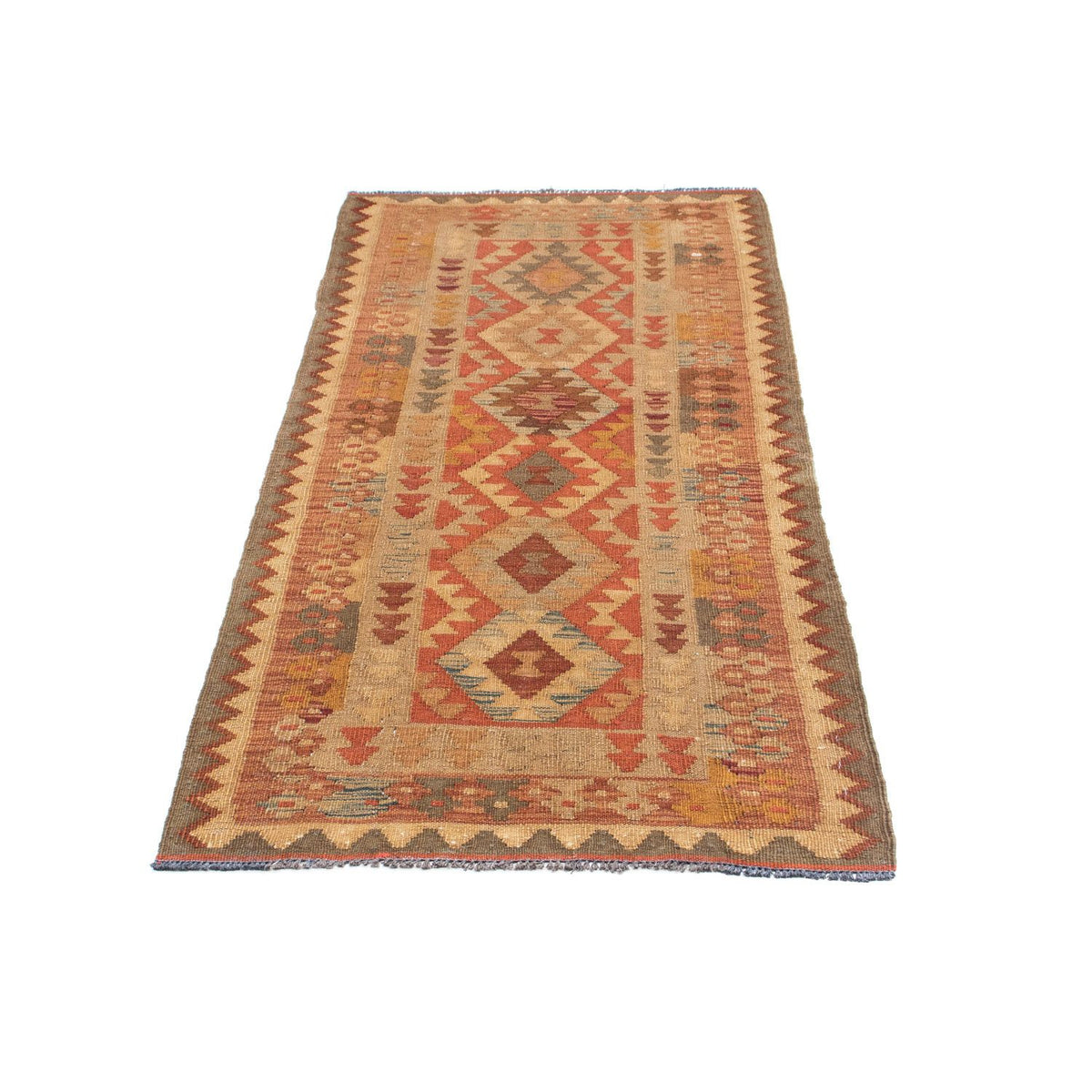 Runner Kelim Carpet - orientalisk matta - 192 x 78 cm - ljusbrun