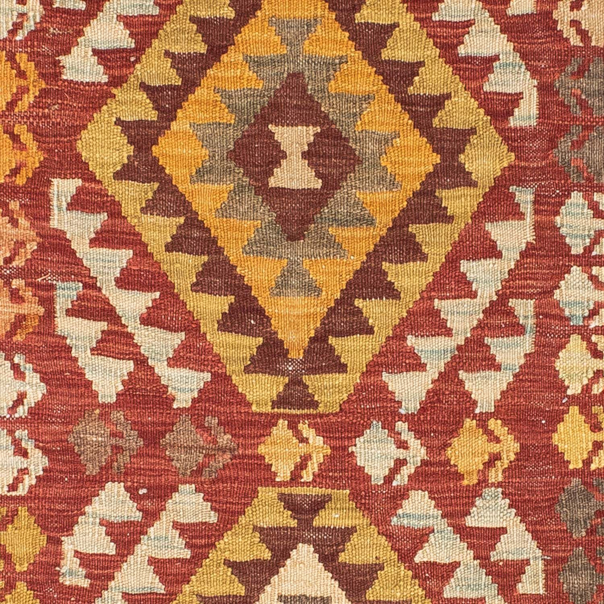 Runner Kelim Carpet - orientalisk matta - 189 x 78 cm - mörkröd