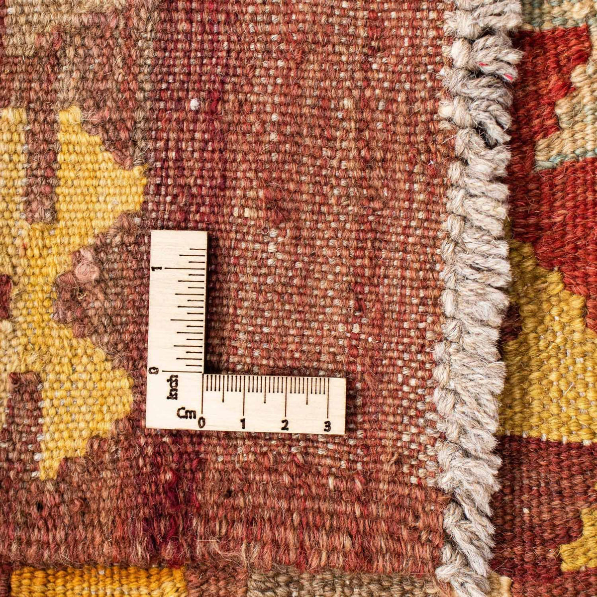 Runner Kelim Carpet - orientalisk matta - 189 x 78 cm - mörkröd