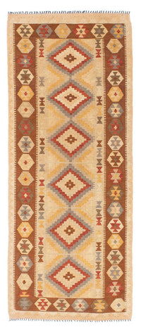 Runner Kelim Carpet - orientalisk matta - 200 x 79 cm - ljusbrun