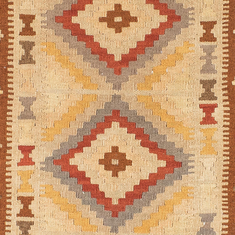 Runner Kelim Carpet - orientalisk matta - 200 x 79 cm - ljusbrun