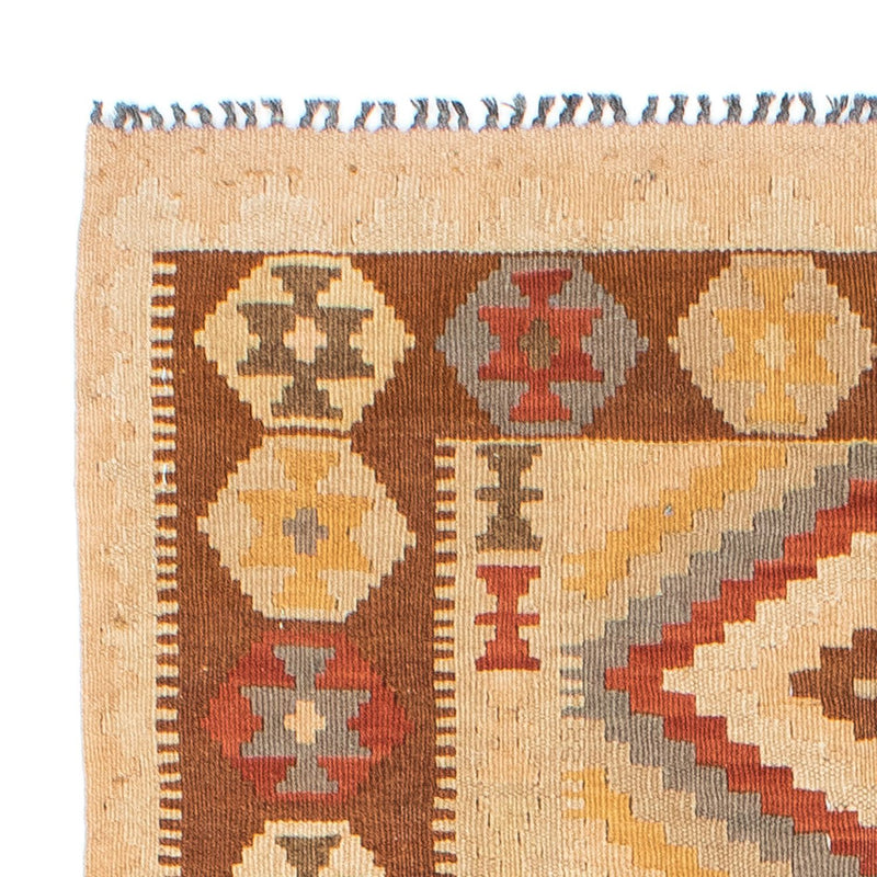 Runner Kelim Carpet - orientalisk matta - 200 x 79 cm - ljusbrun