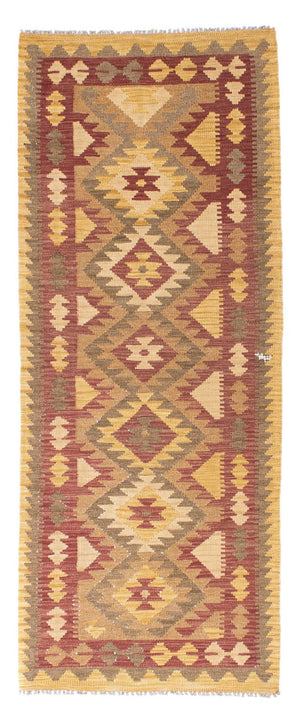 Runner Kelim Carpet - orientalisk matta - 192 x 77 cm - ljusbrun