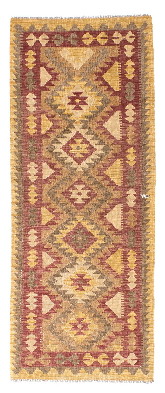 Runner Kelim Carpet - orientalisk matta - 192 x 77 cm - ljusbrun