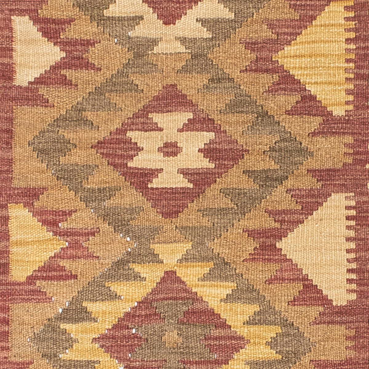 Runner Kelim Carpet - orientalisk matta - 192 x 77 cm - ljusbrun