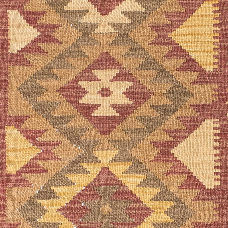 Runner Kelim Carpet - orientalisk matta - 192 x 77 cm - ljusbrun