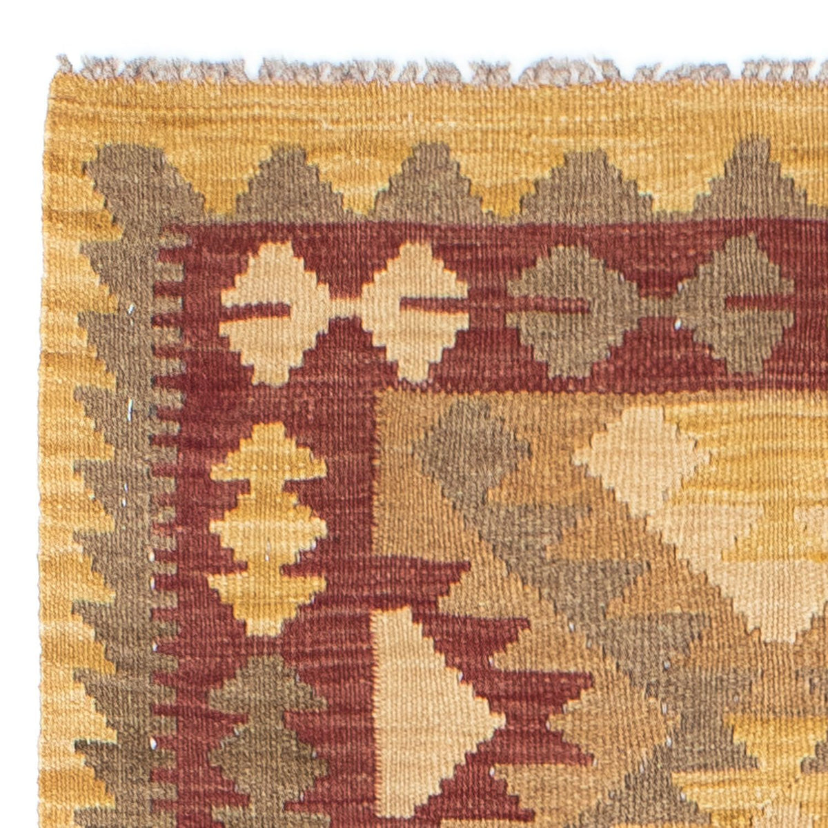 Runner Kelim Carpet - orientalisk matta - 192 x 77 cm - ljusbrun