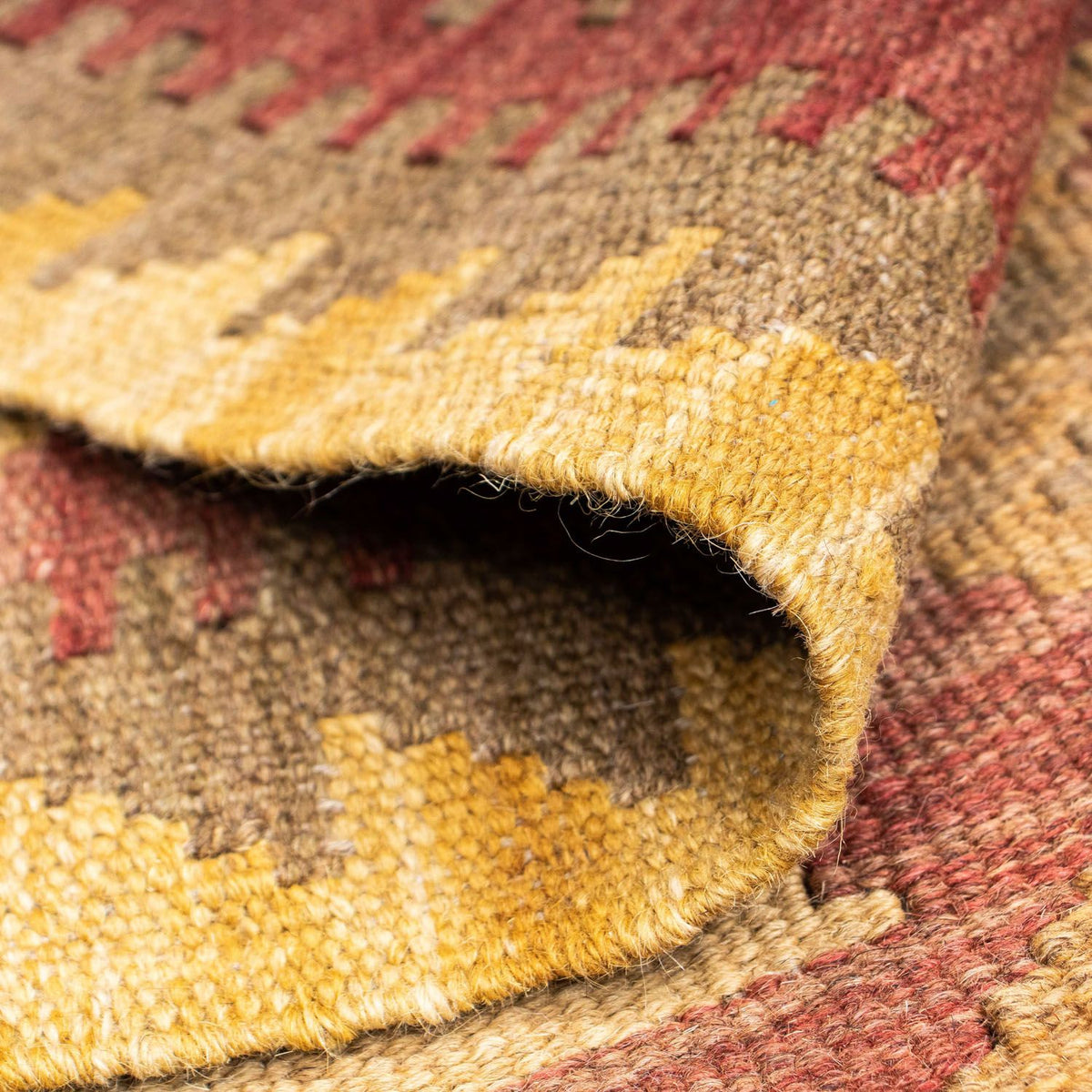 Runner Kelim Carpet - orientalisk matta - 192 x 77 cm - ljusbrun