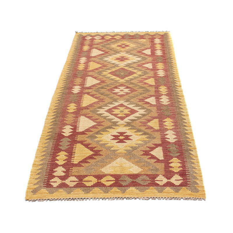 Runner Kelim Carpet - orientalisk matta - 192 x 77 cm - ljusbrun
