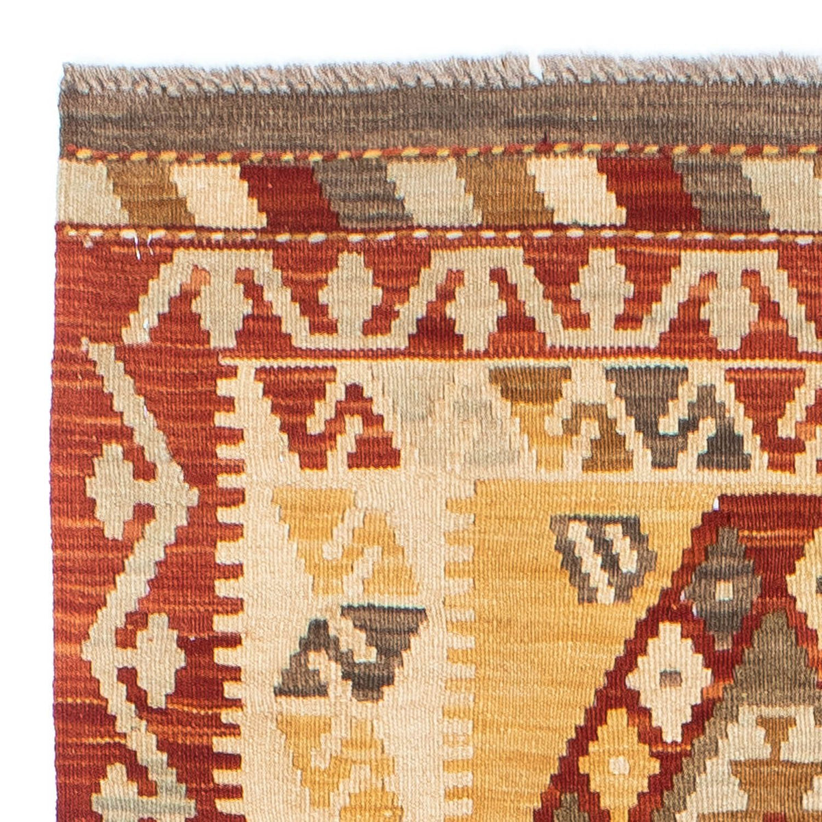 Runner Kelim Carpet - orientalisk matta - 189 x 71 cm - rost