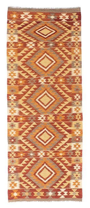 Runner Kelim Carpet - orientalisk matta - 187 x 72 cm - rost