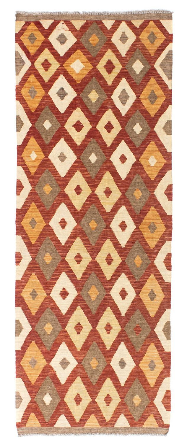 Runner Kelim Carpet - orientalisk matta - 193 x 73 cm - rost