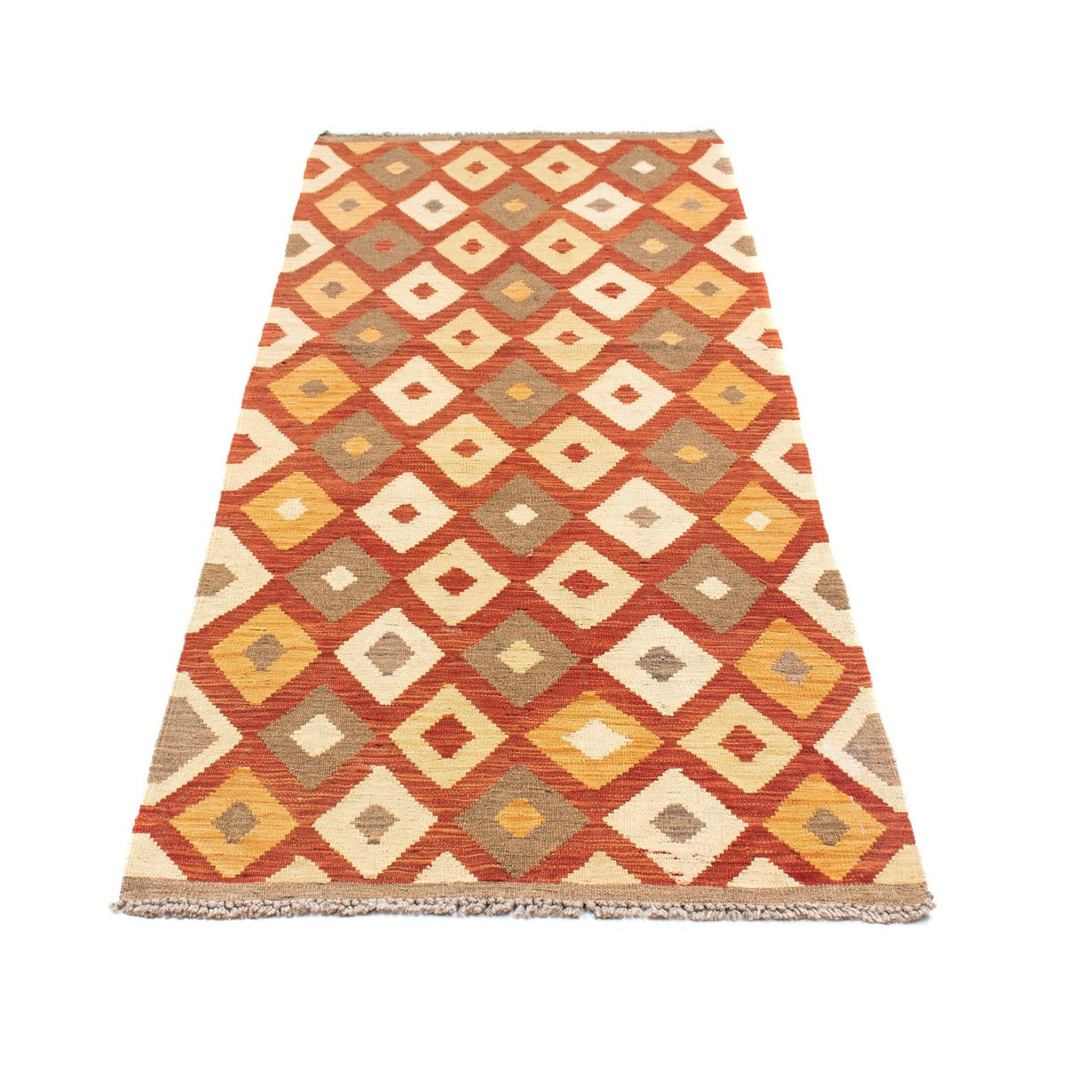 Runner Kelim Carpet - orientalisk matta - 193 x 73 cm - rost