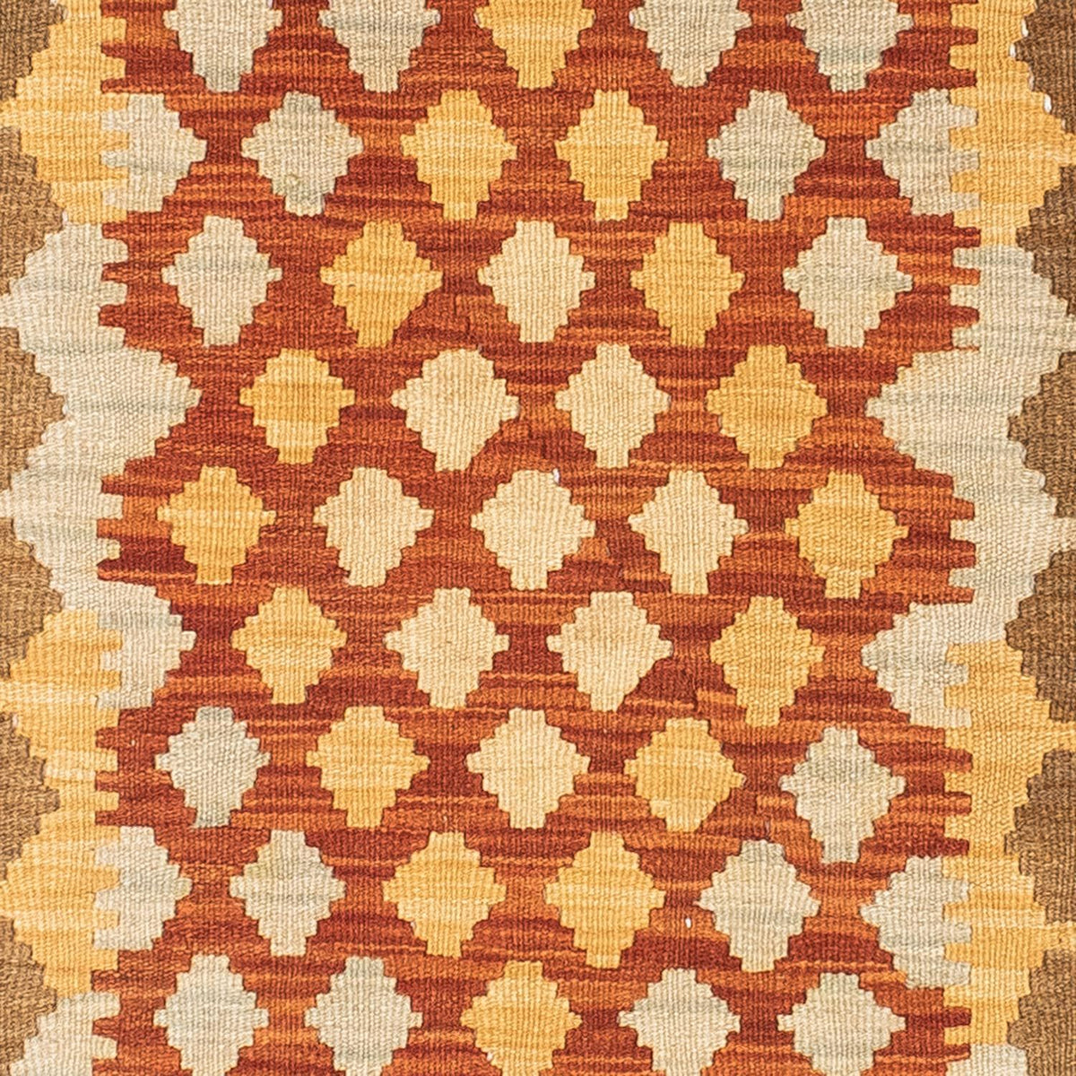 Runner Kelim Carpet - orientalisk matta - 191 x 74 cm - ljusbrun
