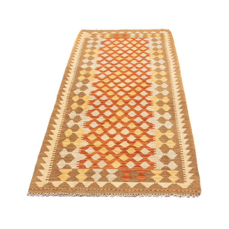 Runner Kelim Carpet - orientalisk matta - 191 x 74 cm - ljusbrun