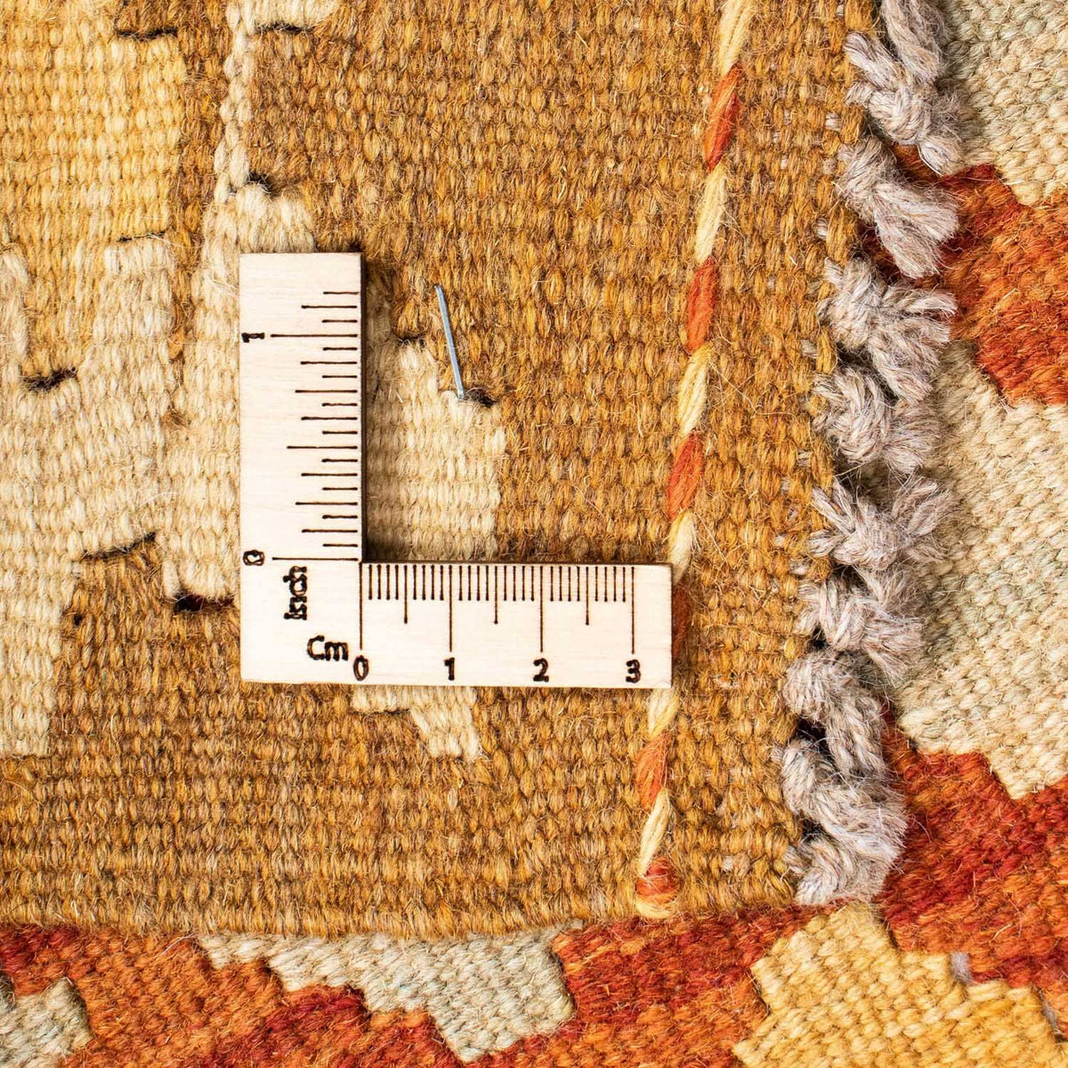 Runner Kelim Carpet - orientalisk matta - 191 x 74 cm - ljusbrun