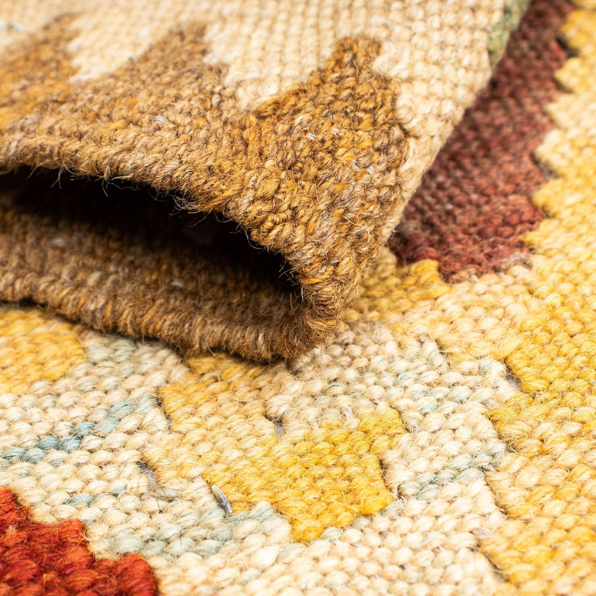 Runner Kelim Carpet - orientalisk matta - 192 x 72 cm - ljusbrun