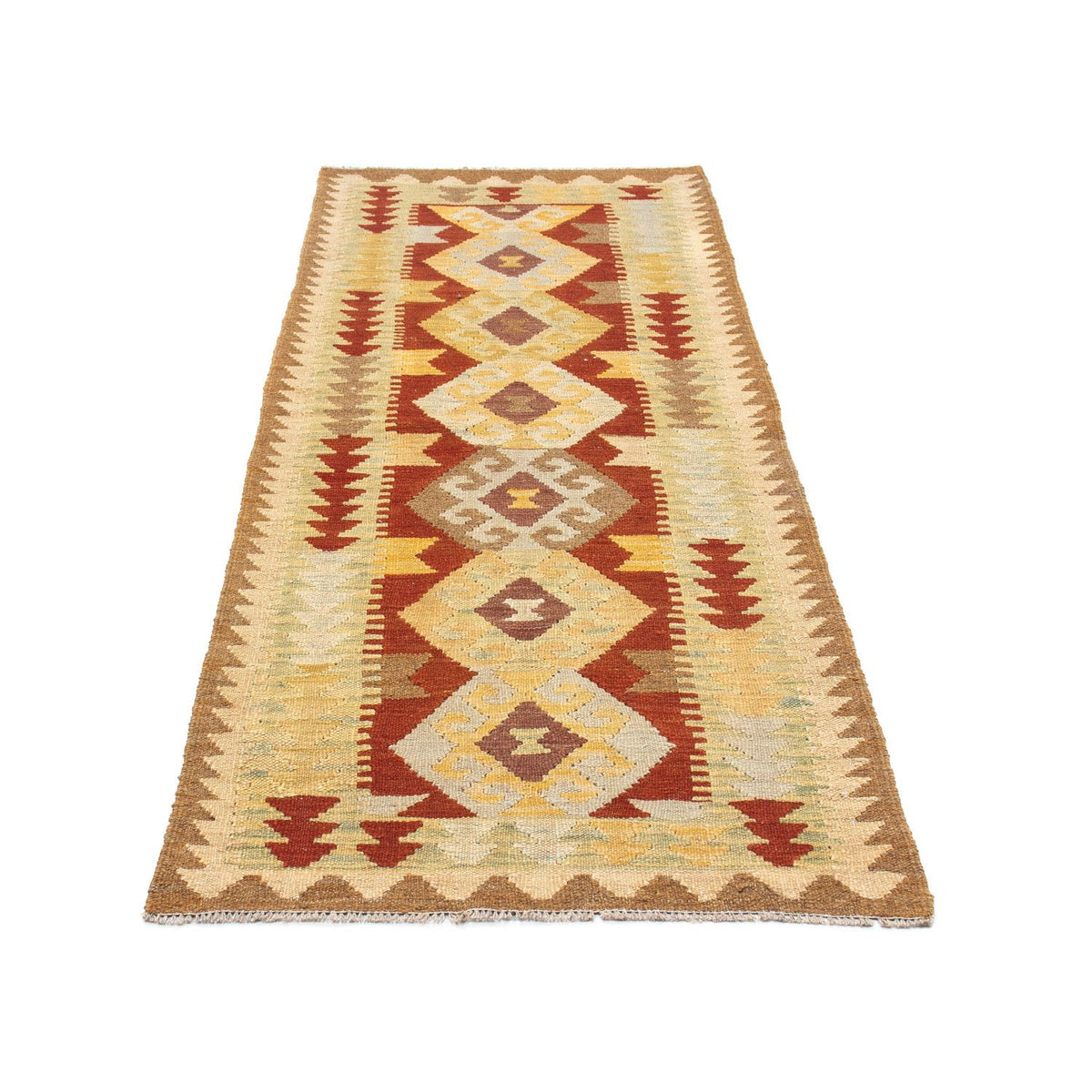 Runner Kelim Carpet - orientalisk matta - 192 x 72 cm - ljusbrun