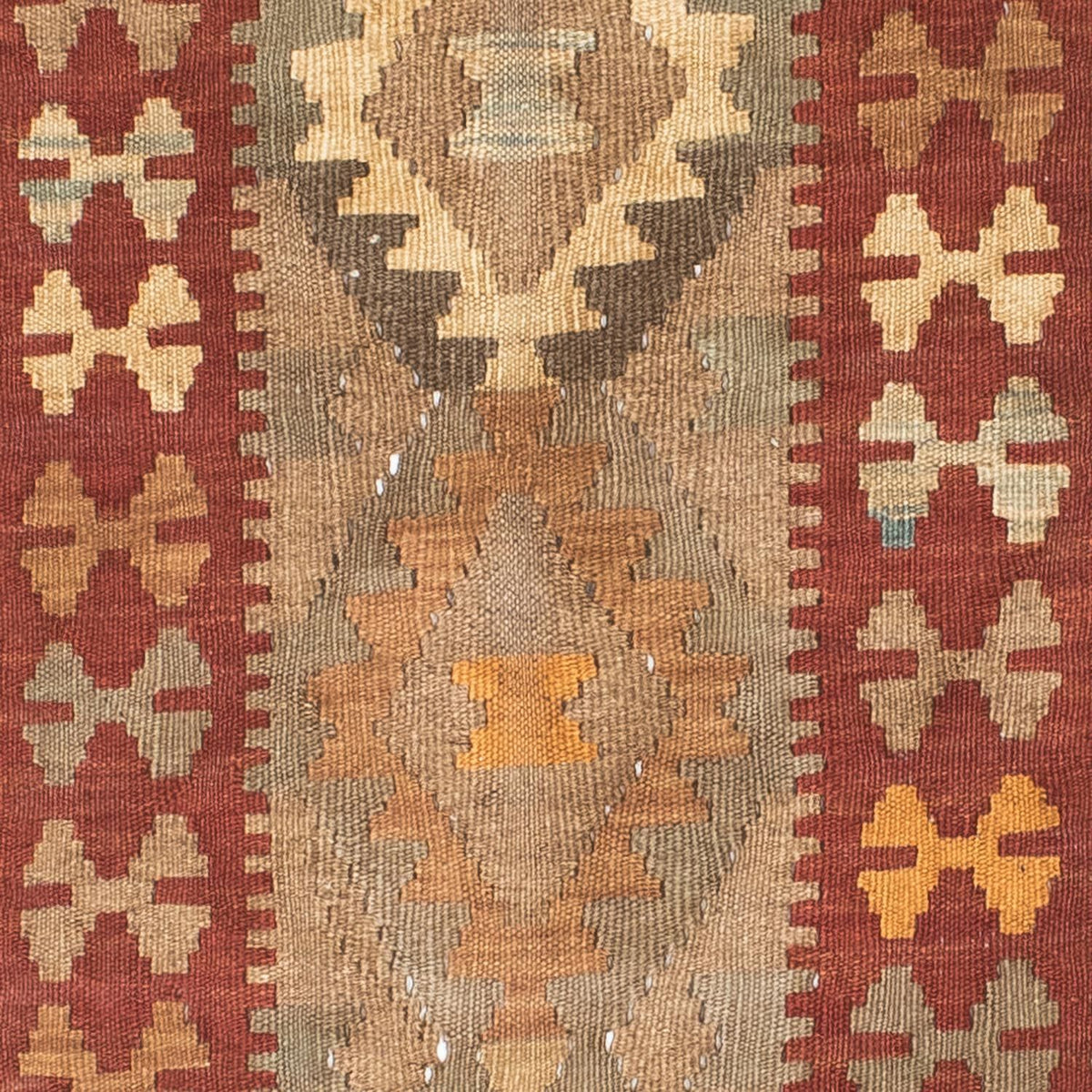Runner Kelim Carpet - orientalisk matta - 198 x 81 cm - ljusbrun