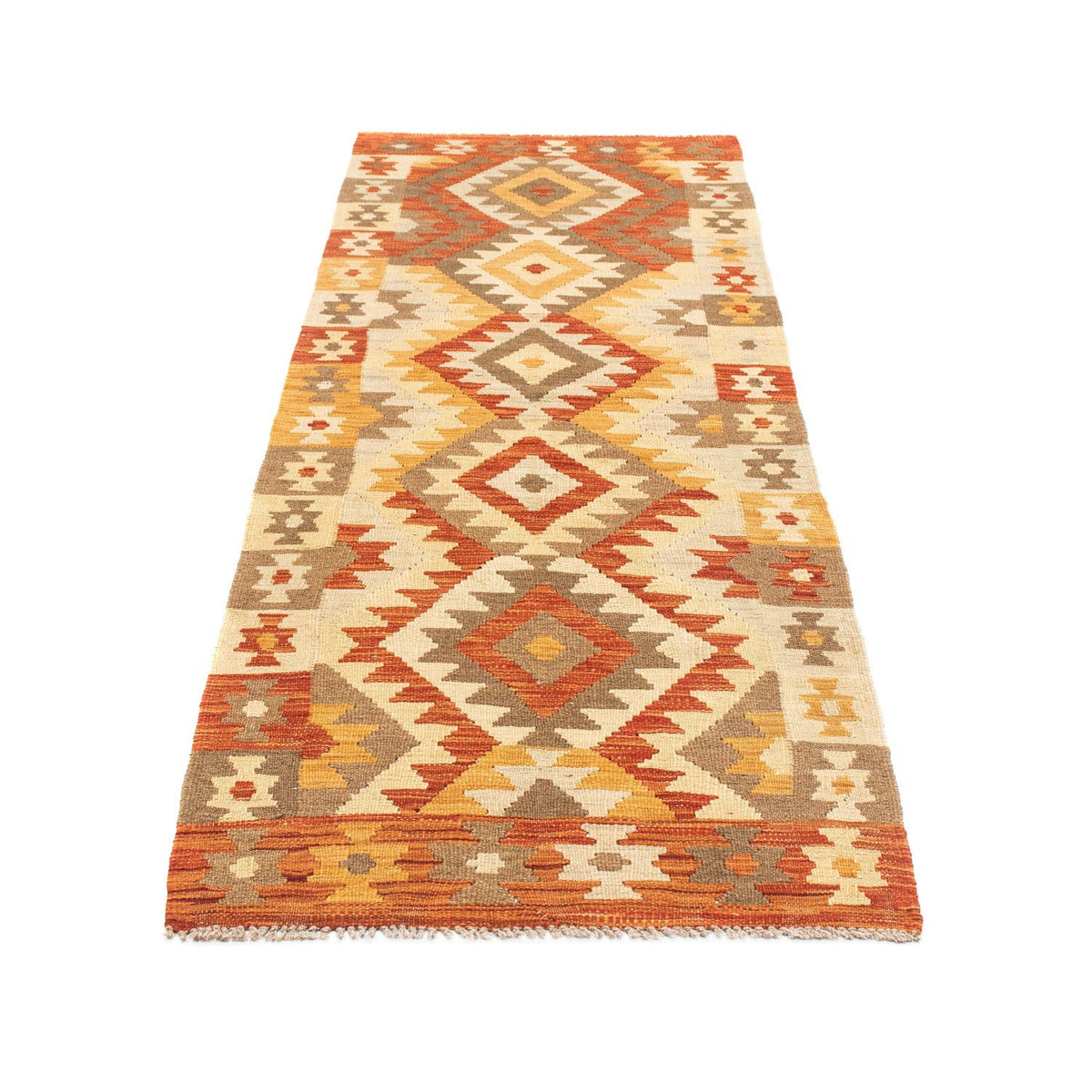 Runner Kelim Carpet - orientalisk matta - 197 x 69 cm - beige