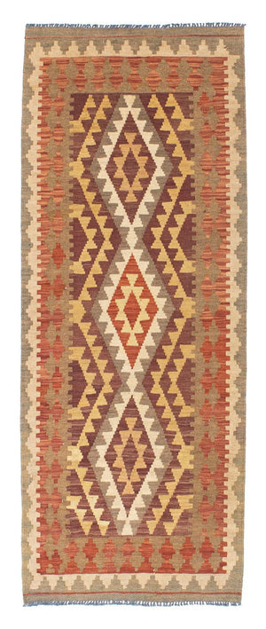 Runner Kelim Carpet - orientalisk matta - 191 x 78 cm - ljusbrun