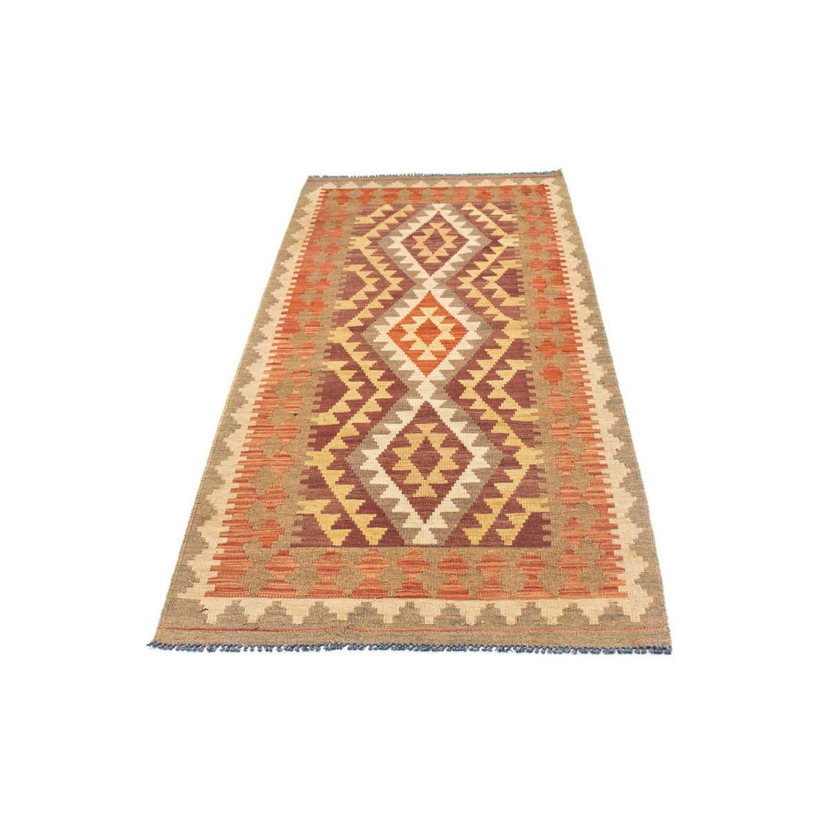 Runner Kelim Carpet - orientalisk matta - 191 x 78 cm - ljusbrun