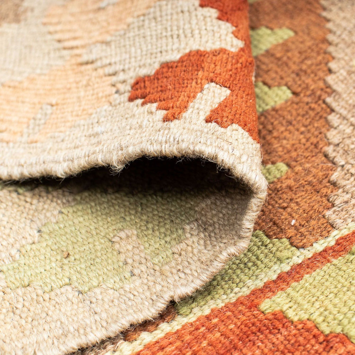 Runner Kelim Carpet - orientalisk matta - 196 x 86 cm - beige