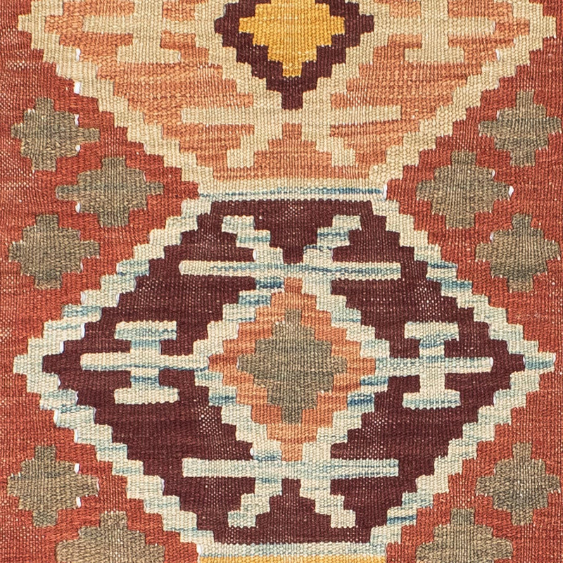 Runner Kelim Carpet - orientalisk matta - 193 x 75 cm - brun