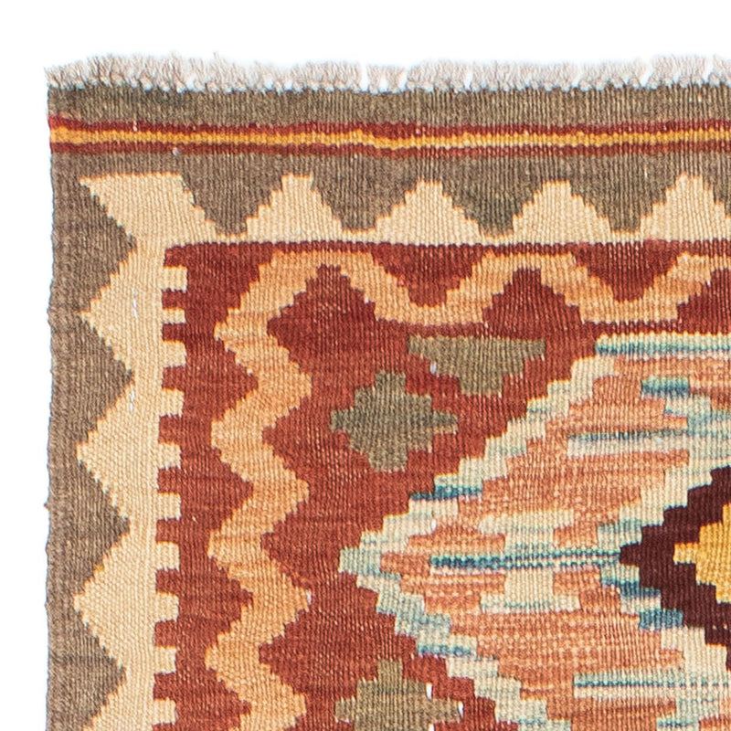 Runner Kelim Carpet - orientalisk matta - 193 x 75 cm - brun