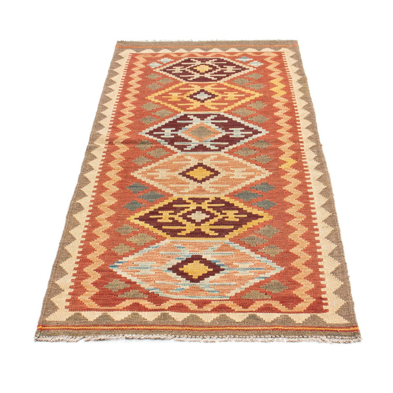 Runner Kelim Carpet - orientalisk matta - 193 x 75 cm - brun