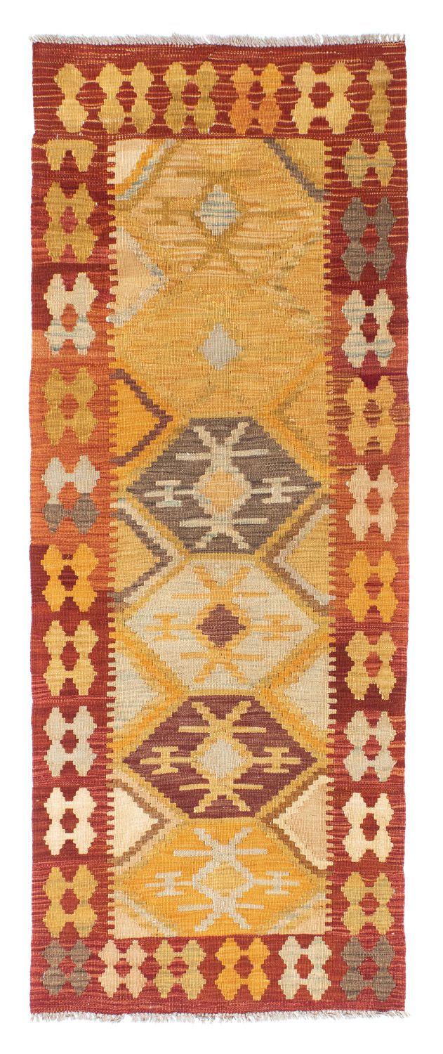 Runner Kelim Carpet - orientalisk matta - 185 x 75 cm - guld