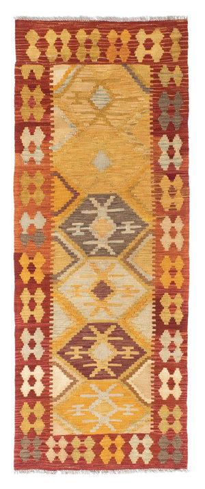 Runner Kelim Carpet - orientalisk matta - 185 x 75 cm - guld