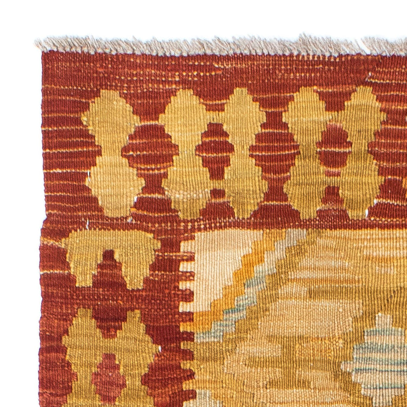 Runner Kelim Carpet - orientalisk matta - 185 x 75 cm - guld