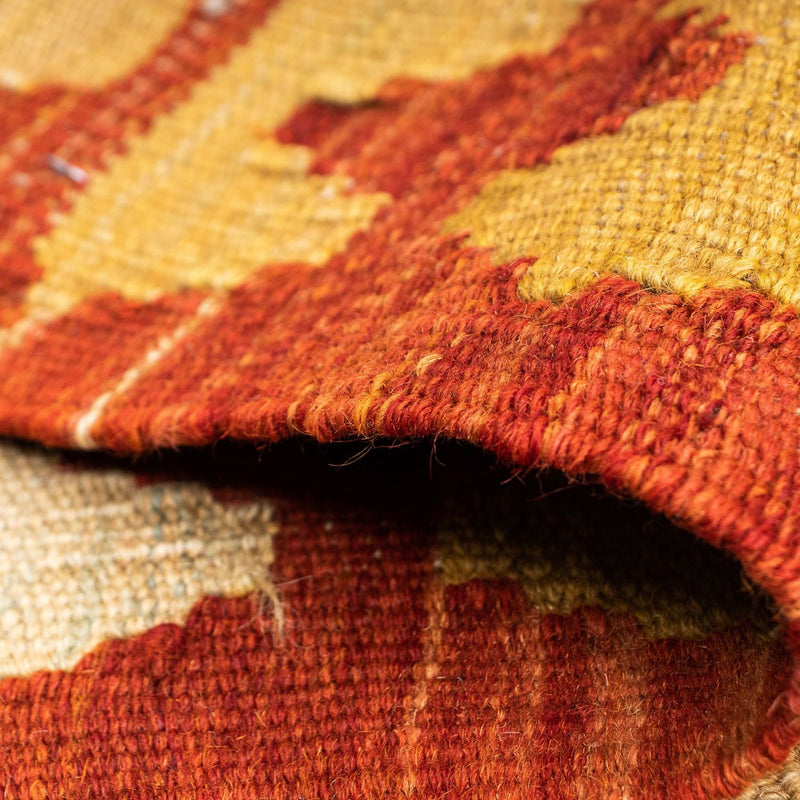 Runner Kelim Carpet - orientalisk matta - 185 x 75 cm - guld