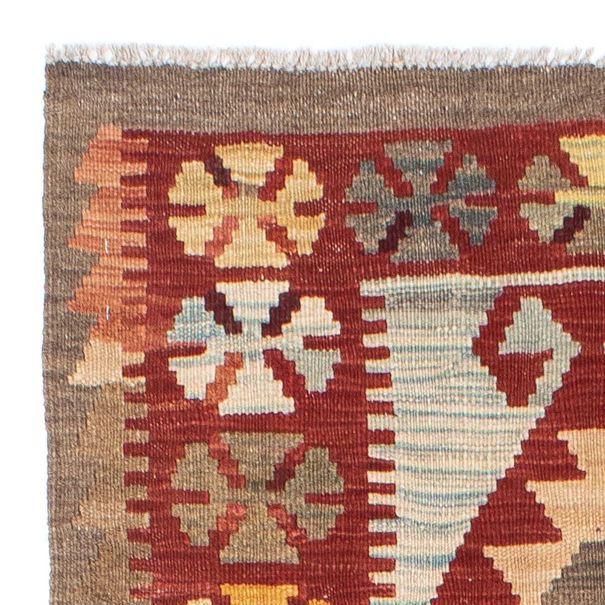 Runner Kelim Carpet - orientalisk matta - 206 x 77 cm - beige