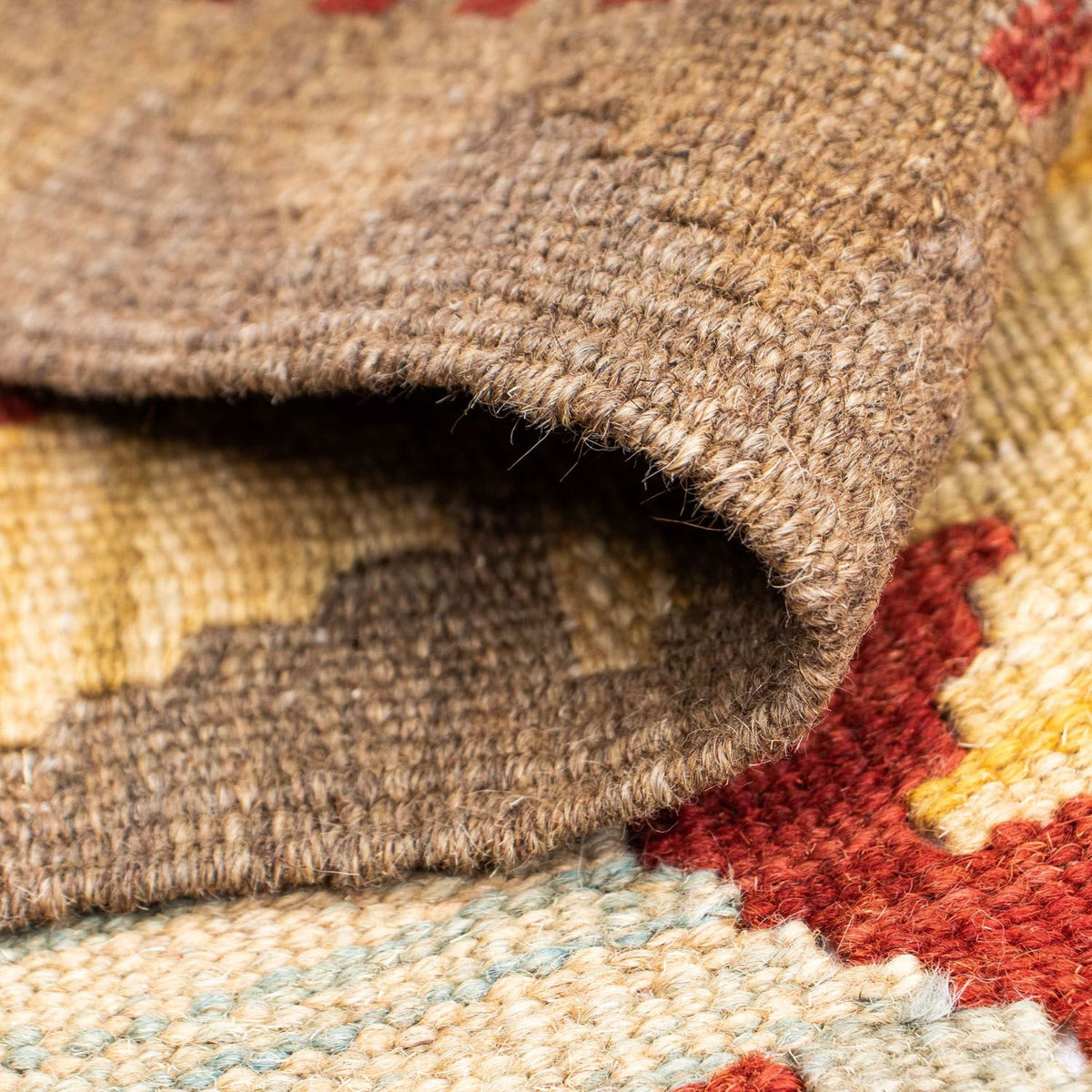 Runner Kelim Carpet - orientalisk matta - 206 x 77 cm - beige