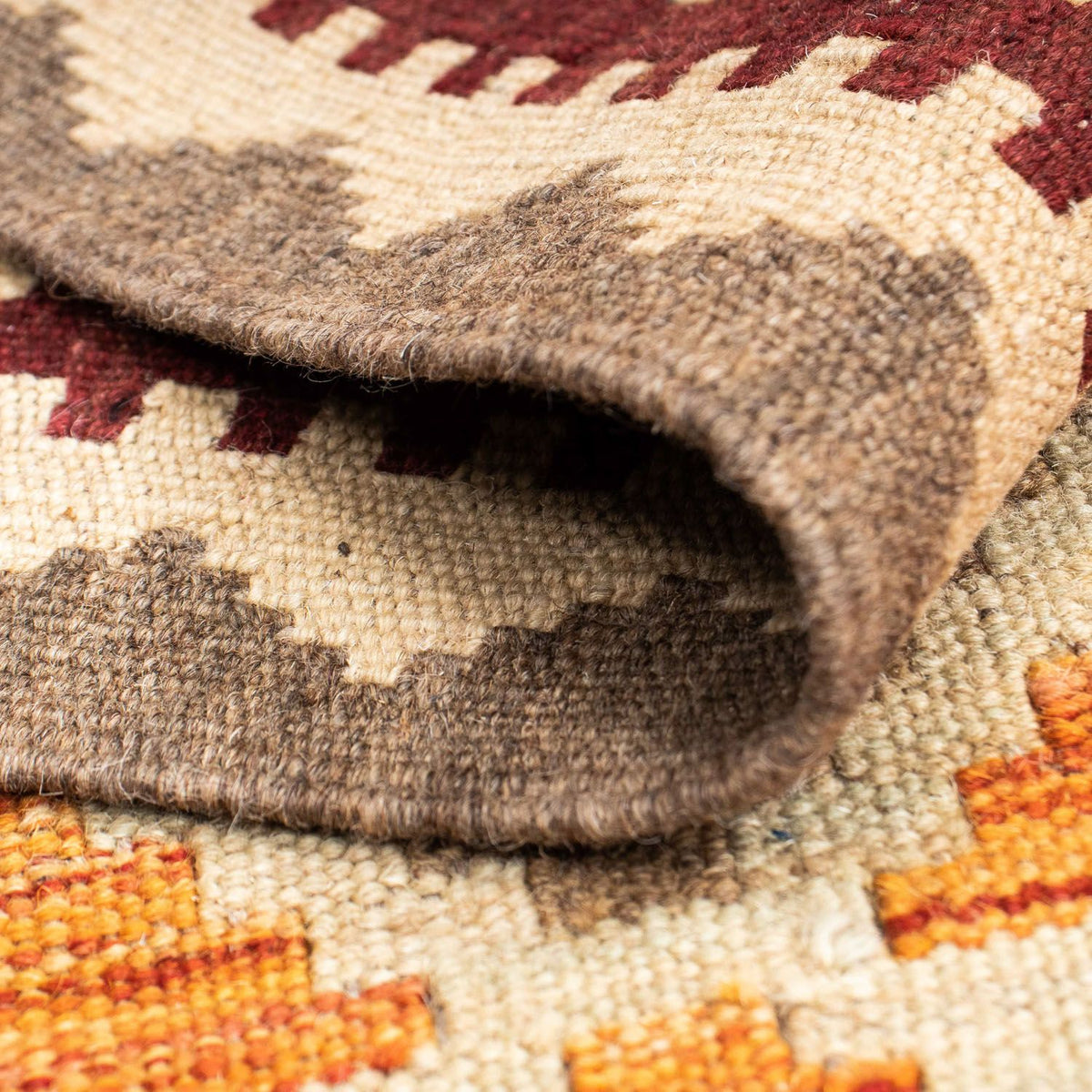 Runner Kelim Carpet - orientalisk matta - 202 x 73 cm - beige