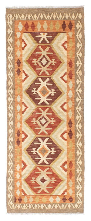 Runner Kelim Carpet - orientalisk matta - 203 x 73 cm - beige