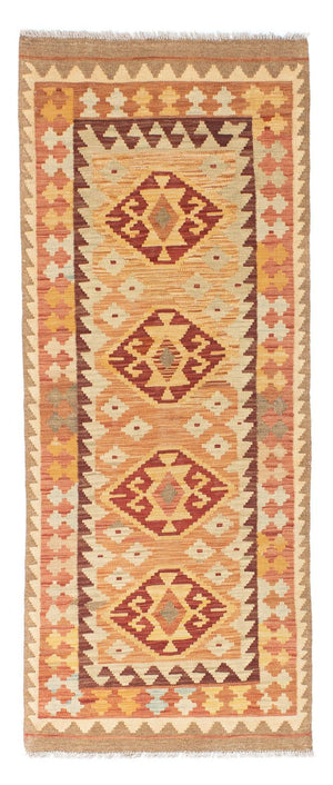 Runner Kelim Carpet - orientalisk matta - 189 x 75 cm - ljusbrun