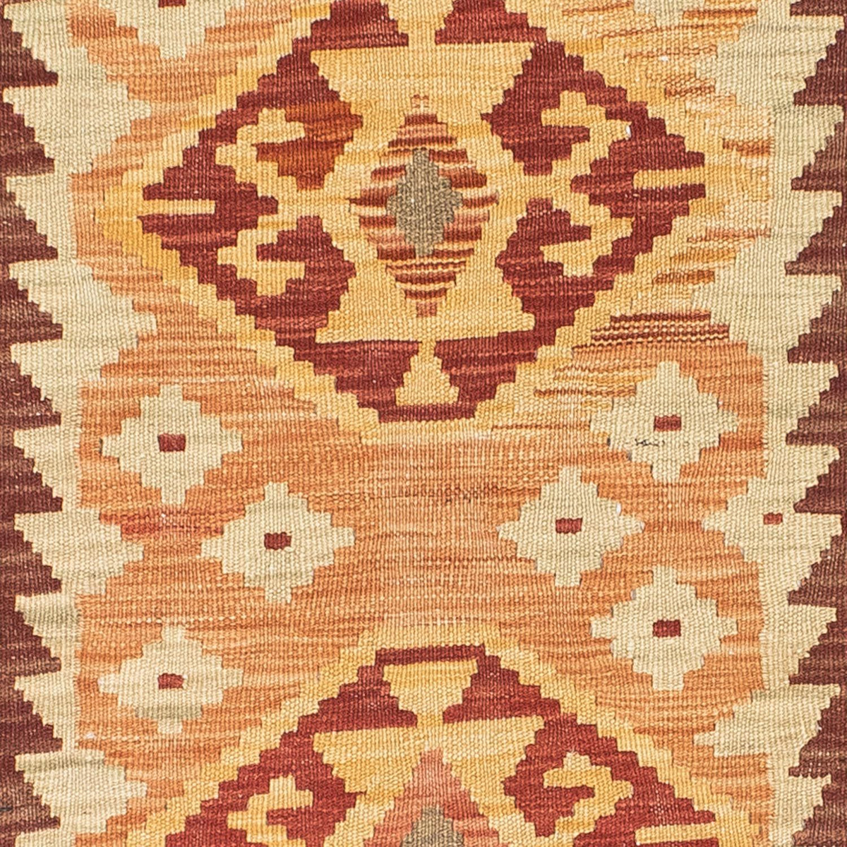 Runner Kelim Carpet - orientalisk matta - 189 x 75 cm - ljusbrun