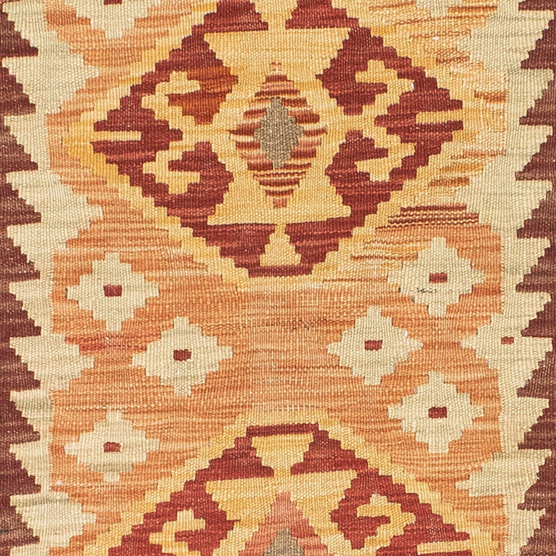 Runner Kelim Carpet - orientalisk matta - 189 x 75 cm - ljusbrun
