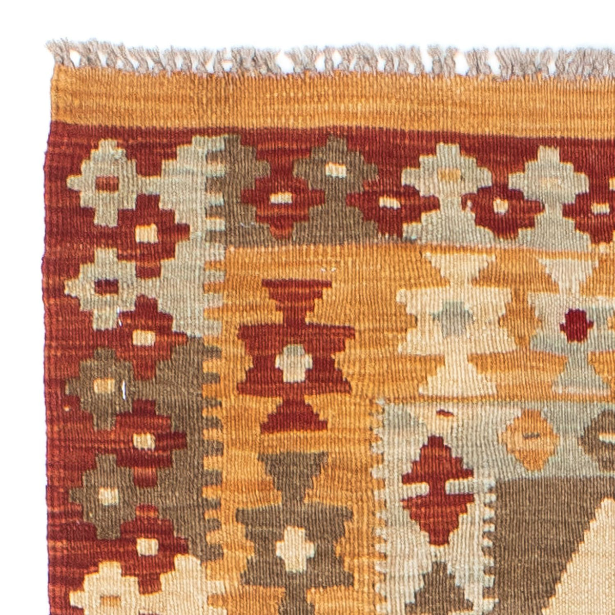 Runner Kelim Carpet - orientalisk matta - 196 x 72 cm - beige